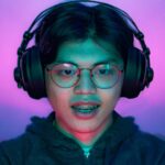 Gamer en pleine partie de jeu